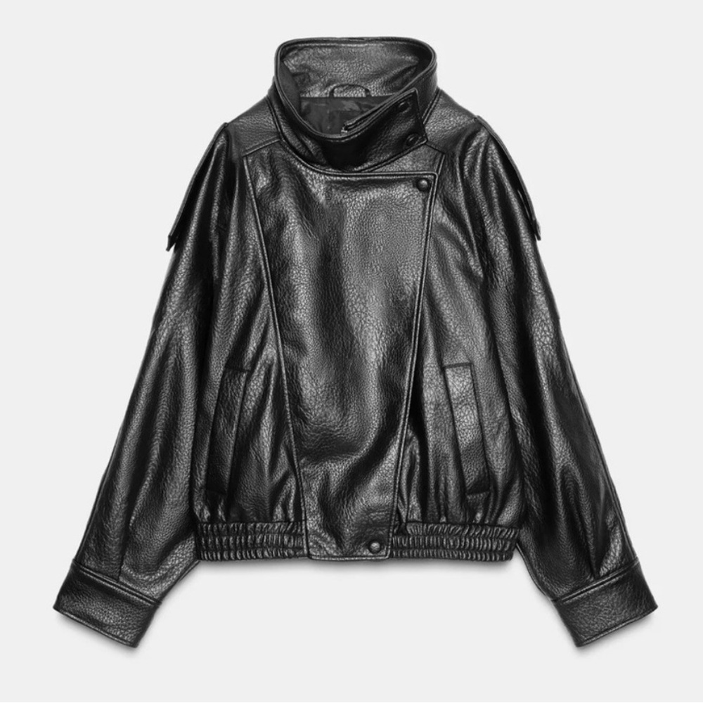 Zara Viral Black Leather Women's Jacket